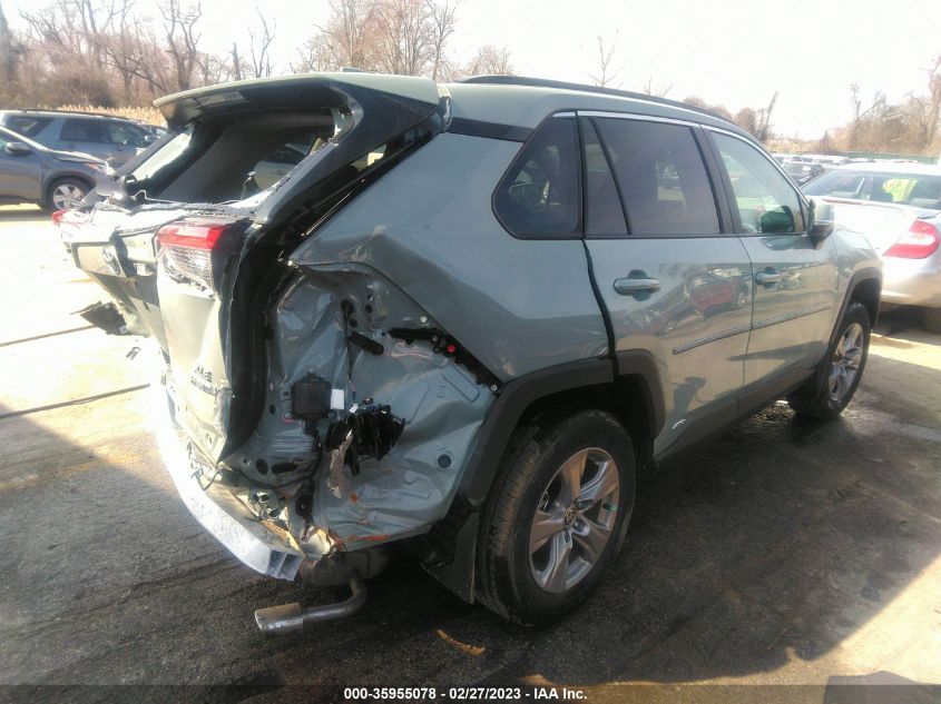 2022 TOYOTA RAV4 HYBRID XLE VIN: 4T3RWRFV6NU077908
