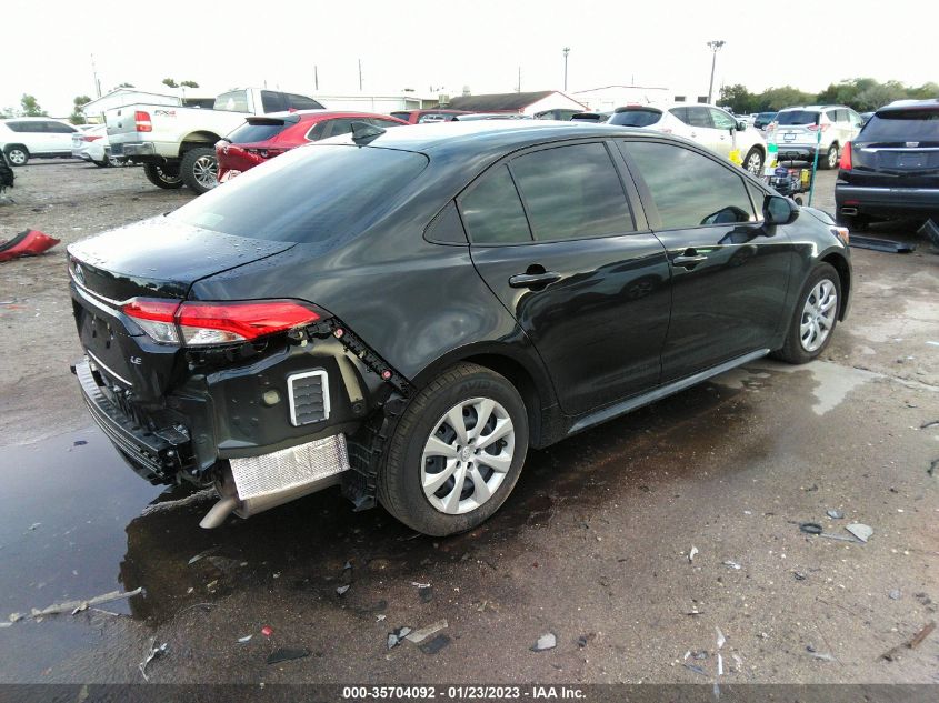 2022 TOYOTA COROLLA LE VIN: JTDEPMAE1NJ219165