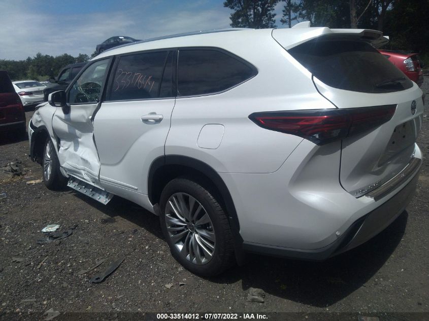 2022 TOYOTA HIGHLANDER PLATINUM VIN: 5TDFZRBHXNS187324