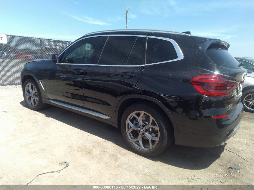 2021 BMW X3 XDRIVE30E VIN: 5UXTS1C0XM9D81853