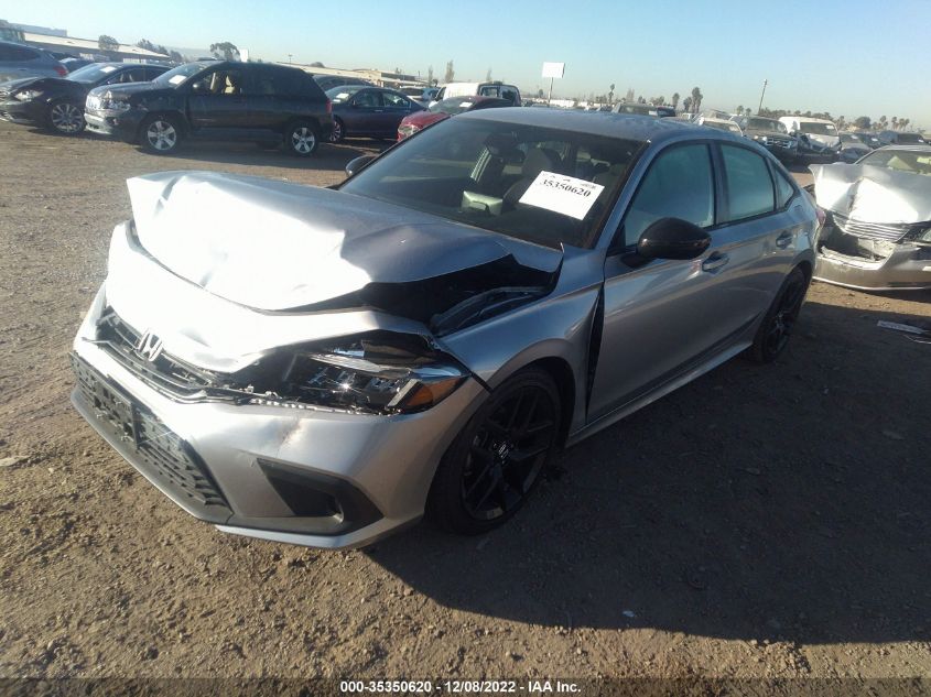 2022 HONDA CIVIC SEDAN SPORT VIN: 2HGFE2F52NH523759
