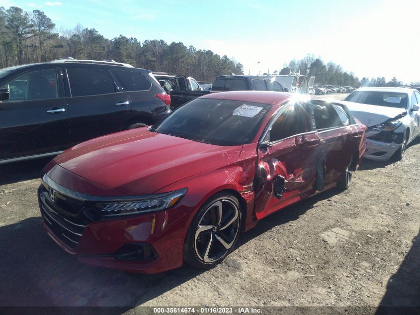 2022 HONDA ACCORD SEDAN SPORT VIN: 1HGCV1F3XNA015033