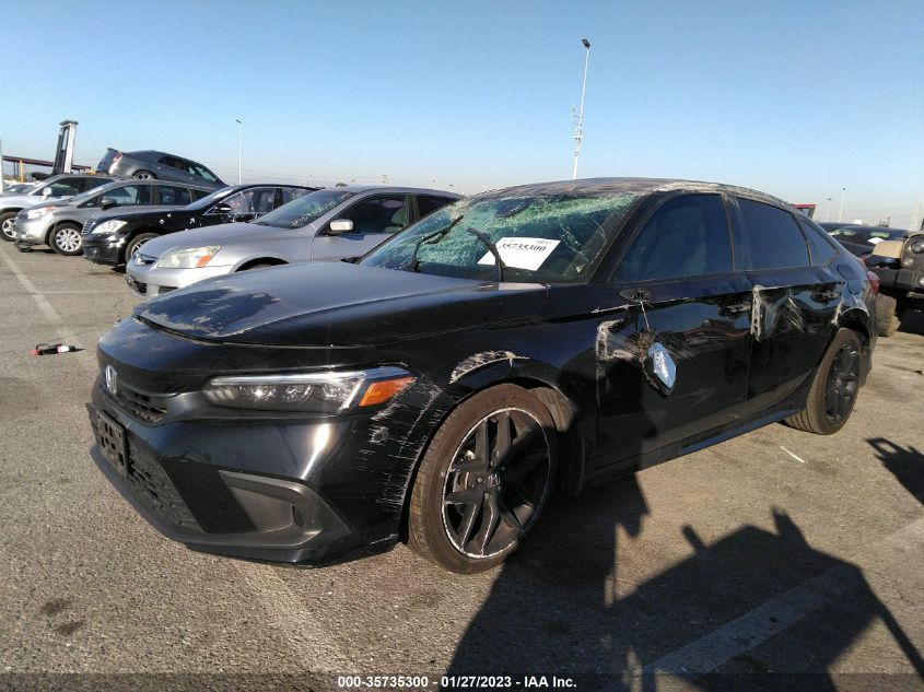 2022 HONDA CIVIC SEDAN SPORT VIN: 2HGFE2F57NH512465