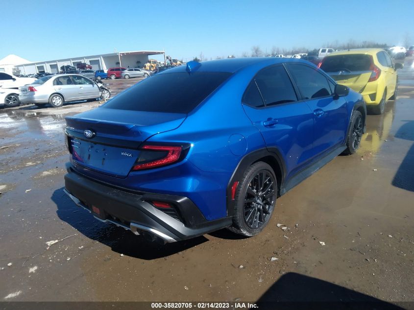 2022 SUBARU WRX PREMIUM VIN: JF1VBAF6XN9004938