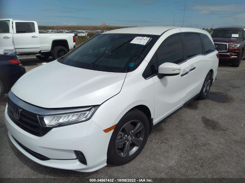 2022 HONDA ODYSSEY EX VIN: 5FNRL6H55NB033439