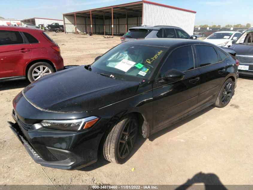 2022 HONDA CIVIC SEDAN SPORT VIN: 2HGFE2F59NH542177