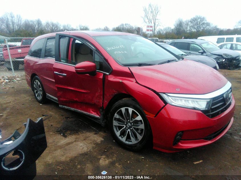 2022 HONDA ODYSSEY EX-L VIN: 5FNRL6H70NB034595
