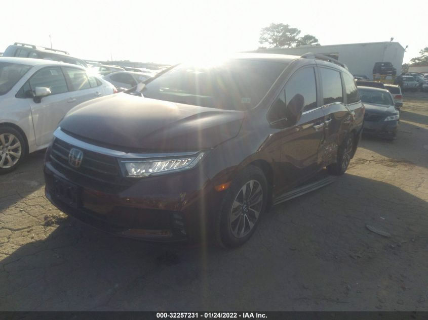 2021 HONDA ODYSSEY EX-L VIN: 5FNRL6H72MB002729