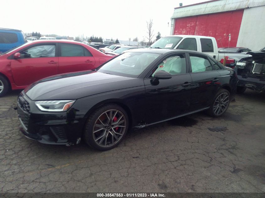 2022 AUDI S4 PRESTIGE VIN: WAUC4AF44NA019652