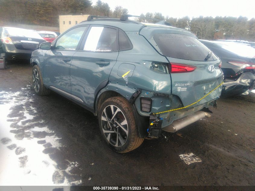 2022 HYUNDAI KONA LIMITED VIN: KM8K5CA30NU814908