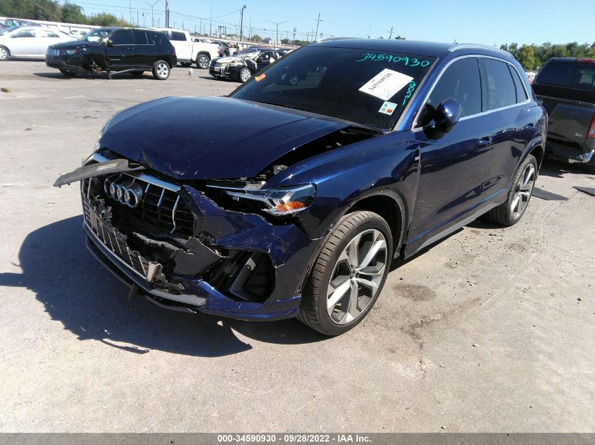 2021 AUDI Q3 S LINE PREMIUM PLUS VIN: WA1EECF35M1049988