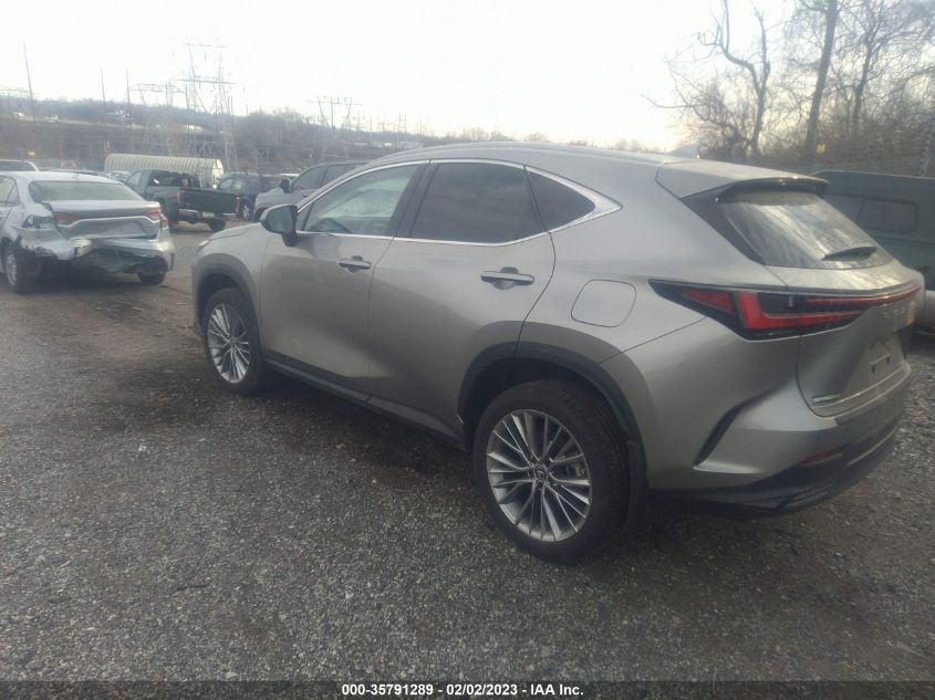 2022 LEXUS NX NX 350 PREMIUM VIN: 2T2GGCEZ1NC004036