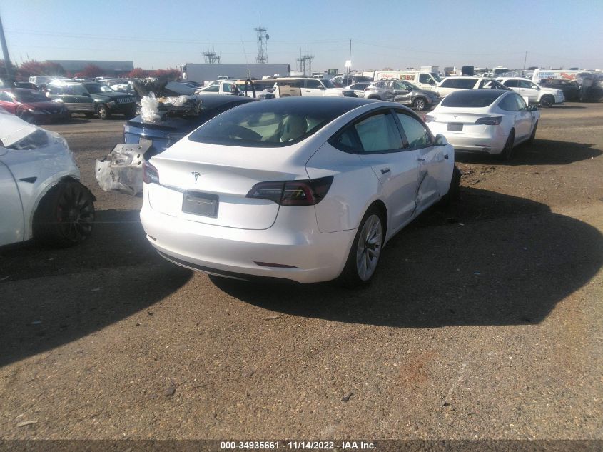 2022 TESLA MODEL 3 VIN: 5YJ3E1EAXNF340660