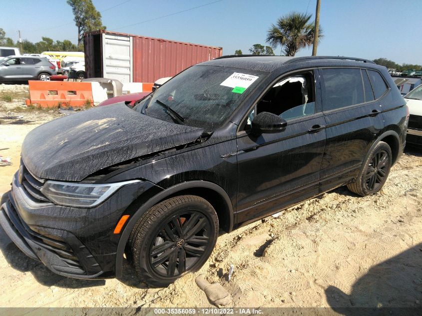 2022 VOLKSWAGEN TIGUAN SE R-LINE BLACK VIN: 3VVCB7AX5NM064942
