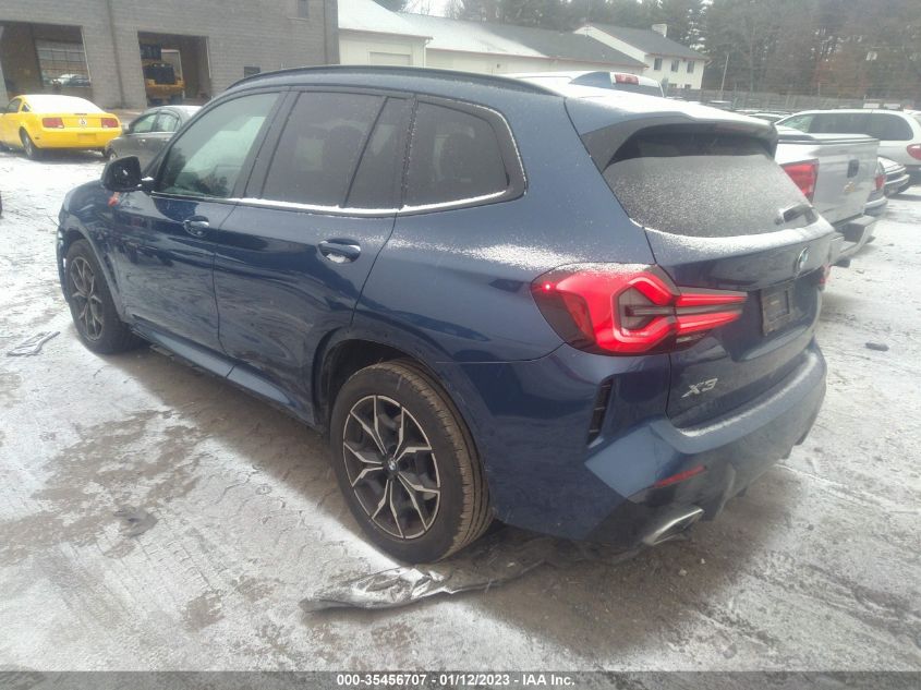 2022 BMW X3 XDRIVE30I VIN: 5UX53DP01N9J31384
