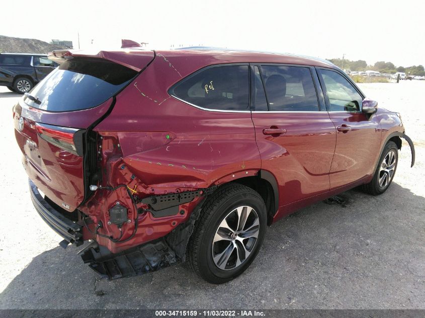 2021 TOYOTA HIGHLANDER XLE VIN: 5TDGZRAH4MS046849