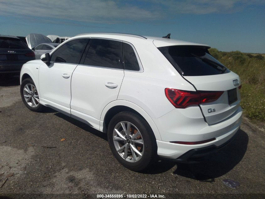 2021 AUDI Q3 S LINE PREMIUM VIN: WA1DECF3XM1037881