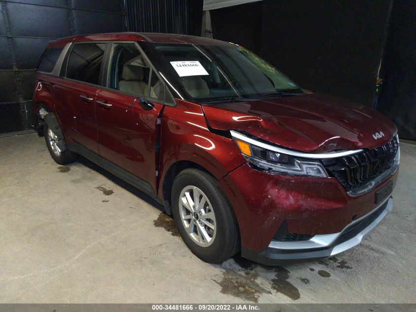 2022 KIA CARNIVAL LXS VIN: KNDNB4H33N6158133