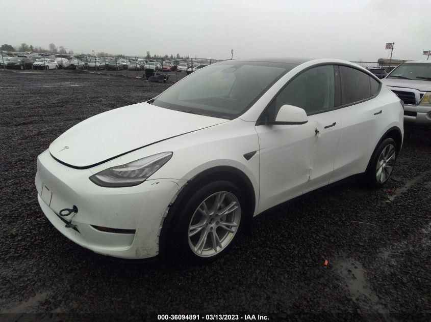 2023 TESLA MODEL Y LONG RANGE VIN: 7SAYGDEE8PF585578
