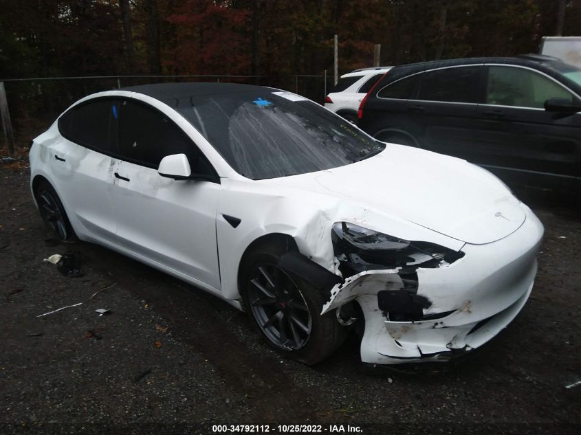 2022 TESLA MODEL 3 LONG RANGE VIN: 5YJ3E1EB3NF112038