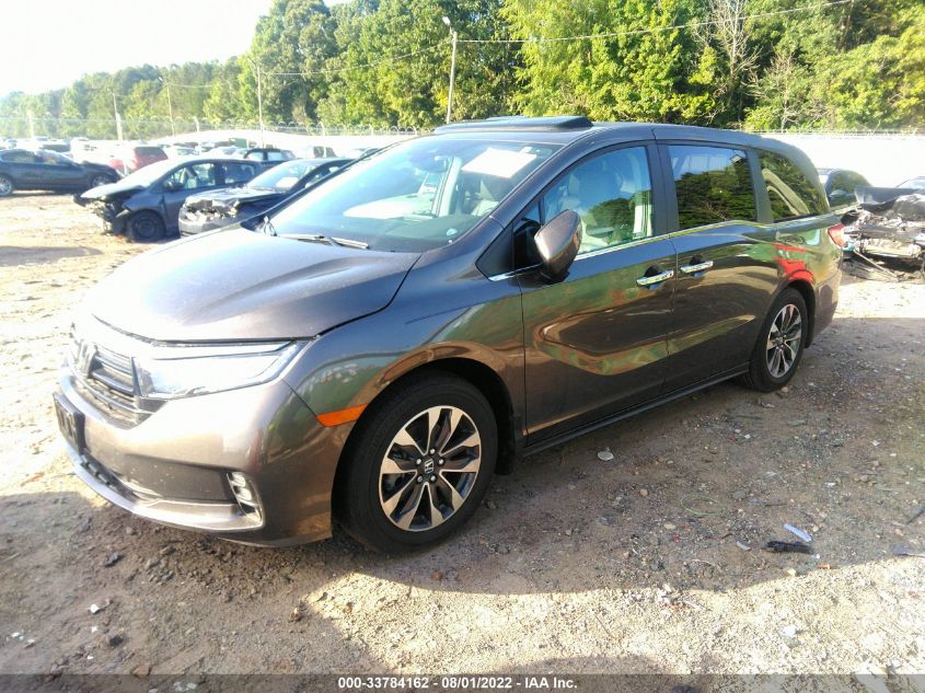 2022 HONDA ODYSSEY EX-L VIN: 5FNRL6H74NB061122