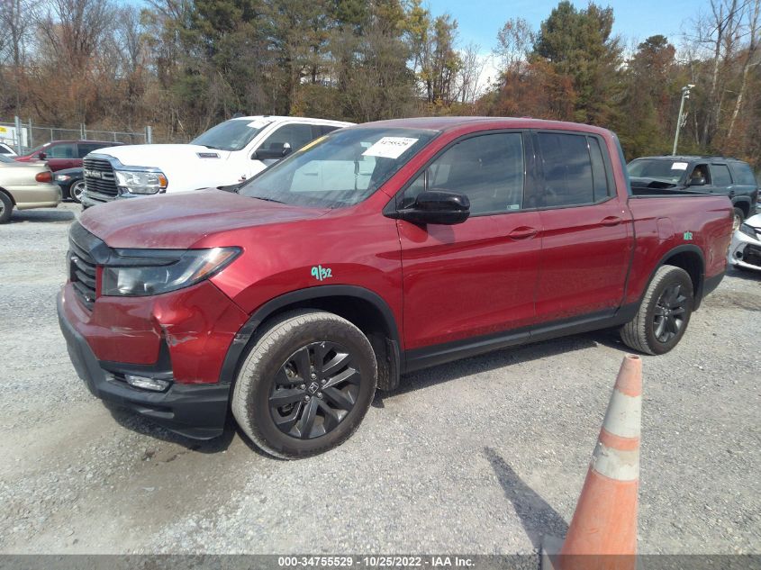 2021 HONDA RIDGELINE SPORT VIN: 5FPYK3F11MB007813