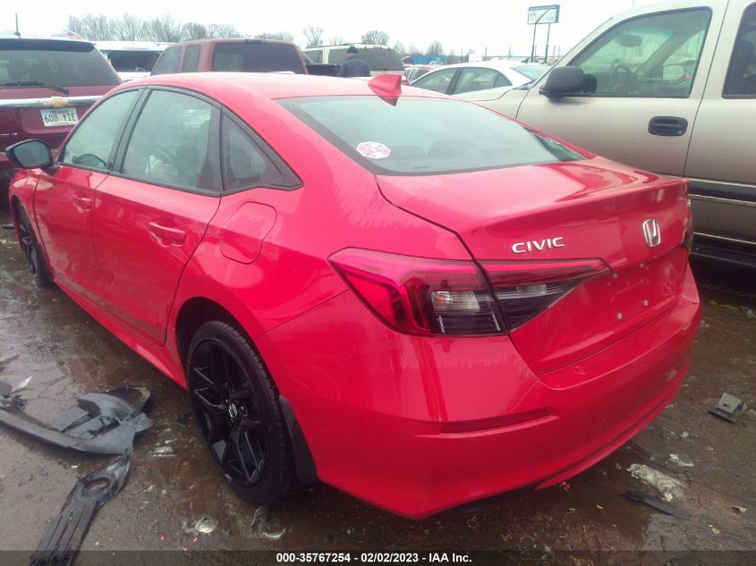2022 HONDA CIVIC SEDAN SPORT VIN: 2HGFE2F51NH531285