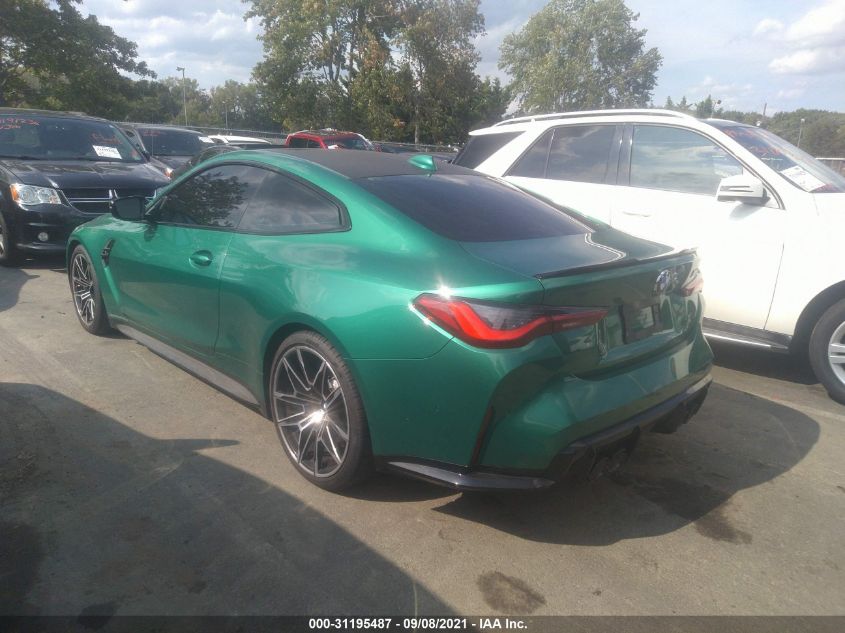 2021 BMW M4 COMPETITION VIN: WBS33AZ08MCG65841