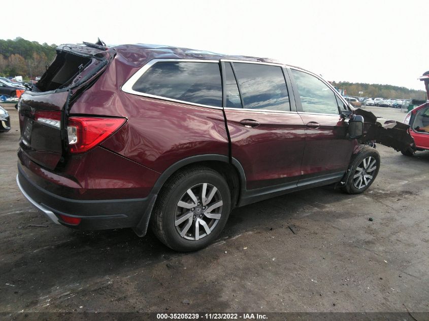 2021 HONDA PILOT EX VIN: 5FNYF5H38MB044610