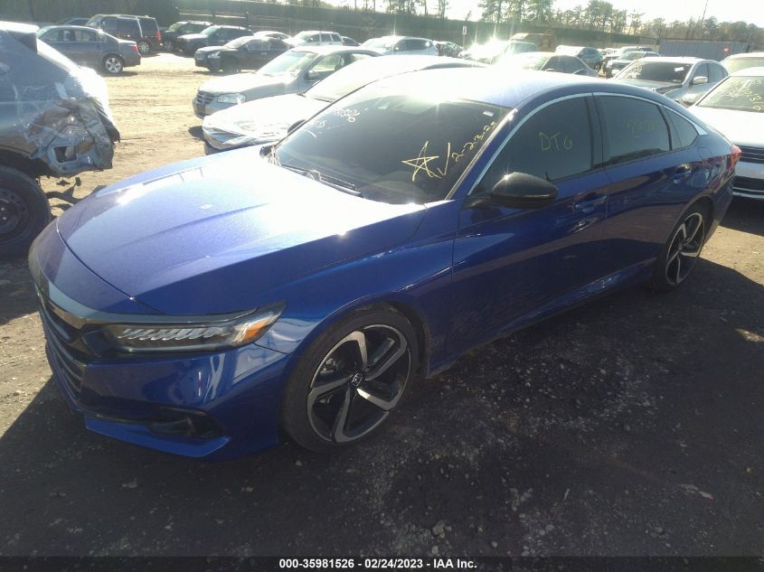 2022 HONDA ACCORD SEDAN SPORT VIN: 1HGCV1F36NA045212