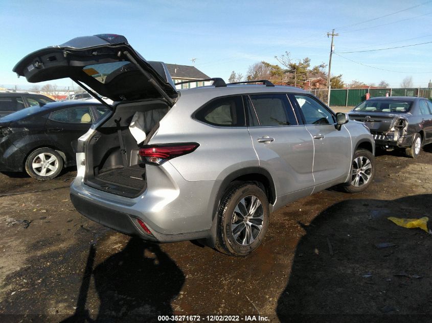 2020 TOYOTA HIGHLANDER XLE VIN: 5TDHZRBH2LS505555
