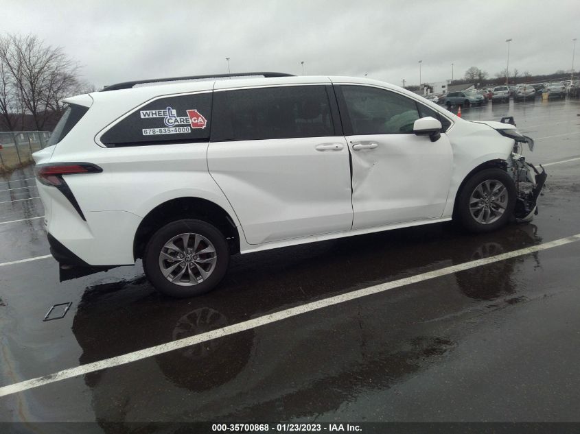 2022 TOYOTA SIENNA LE VIN: 5TDKRKEC1NS094844