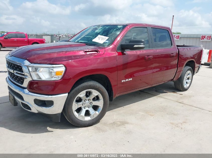 2022 RAM 1500 LONE STAR VIN: 1C6RREFT3NN187196