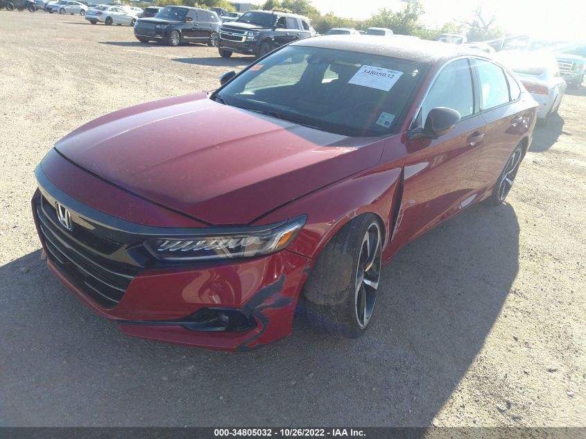 2021 HONDA ACCORD SEDAN SPORT VIN: 1HGCV1F39MA054565