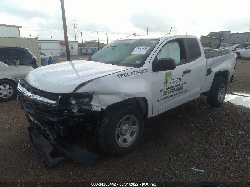 2022 CHEVROLET COLORADO 2WD WORK TRUCK VIN: 1GCHSBEN6N1112395