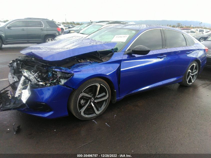 2022 HONDA ACCORD SEDAN SPORT VIN: 1HGCV1F33NA052165