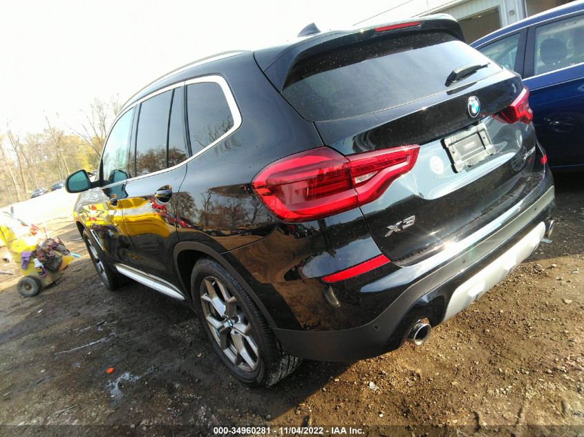 2021 BMW X3 XDRIVE30I VIN: 5UXTY5C05M9E74639