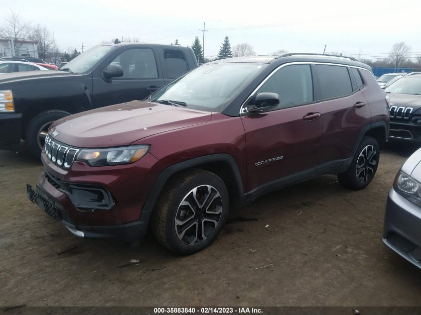 2022 JEEP COMPASS LIMITED VIN: 3C4NJDCB9NT153235