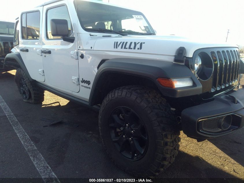 2022 JEEP WRANGLER UNLIMITED WILLYS SPORT VIN: 1C4HJXDG6NW234860