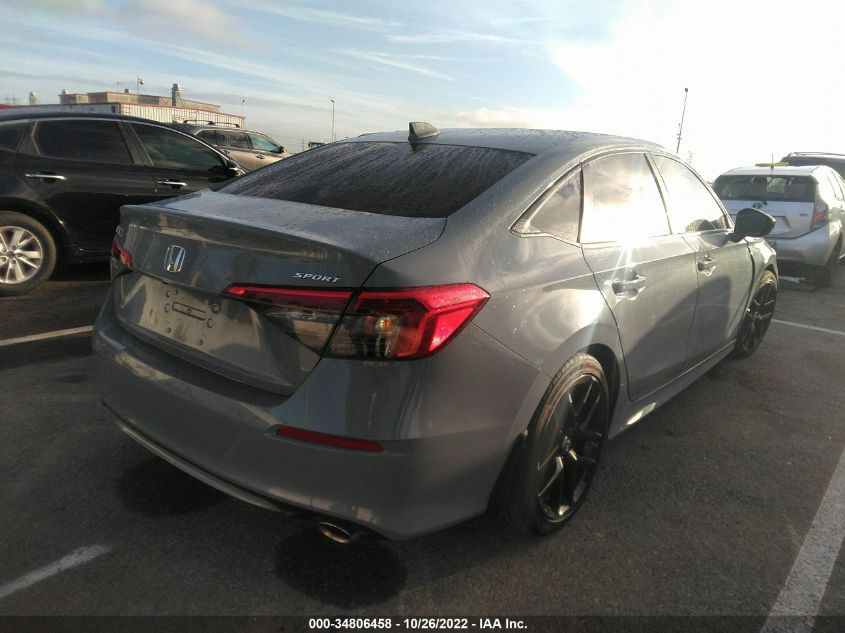 2022 HONDA CIVIC SEDAN SPORT VIN: 2HGFE2F55NH591358