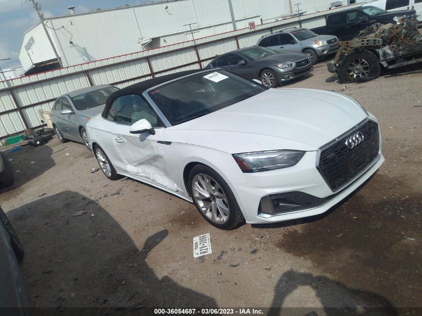 2022 AUDI A5 CABRIOLET PREMIUM VIN: WAU2AGF50NN007930
