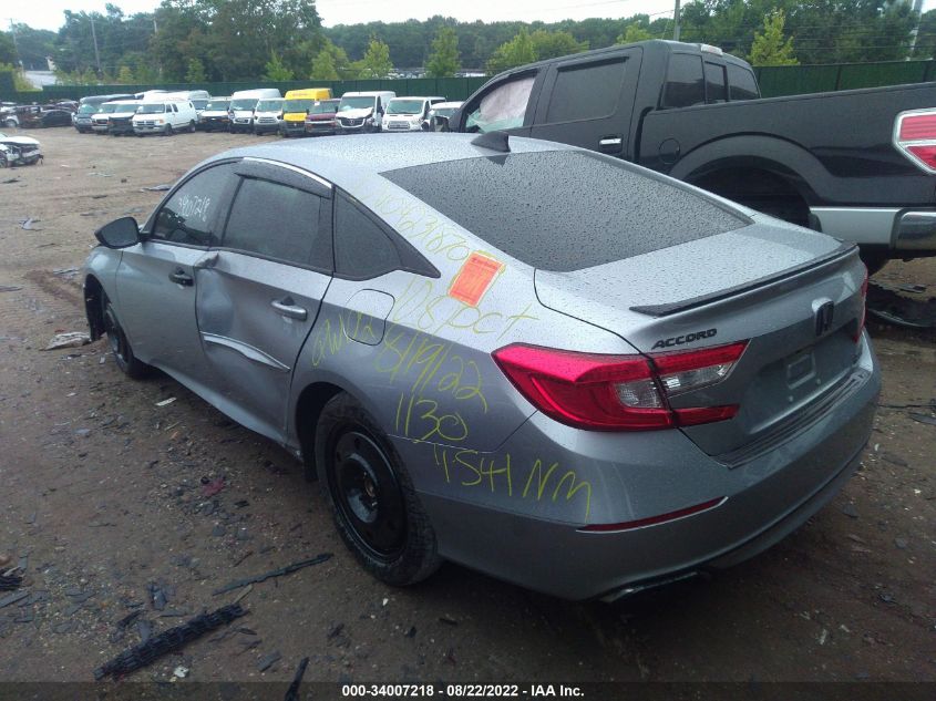 2021 HONDA ACCORD SEDAN SPORT SE VIN: 1HGCV1F42MA033548