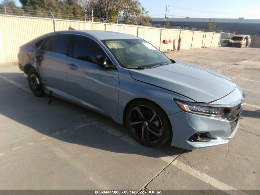 2021 HONDA ACCORD SEDAN SPORT SE VIN: 1HGCV1F47MA104744