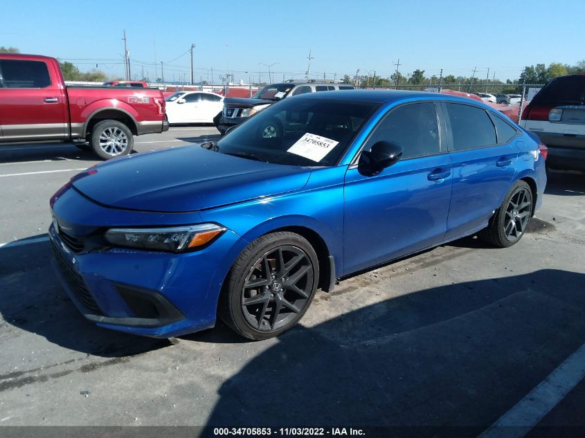 2022 HONDA CIVIC SEDAN SPORT VIN: 2HGFE2F54NH540093