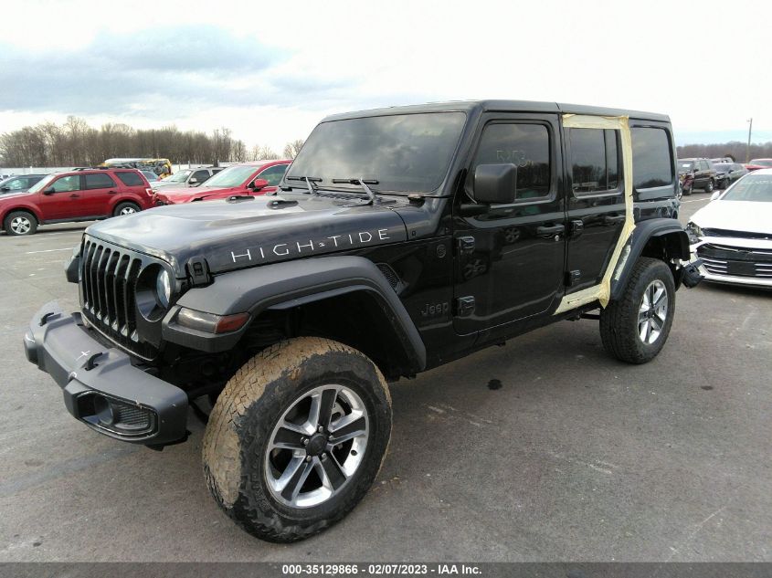 2022 JEEP WRANGLER UNLIMITED HIGH TIDE VIN: 1C4HJXDG3NW204196
