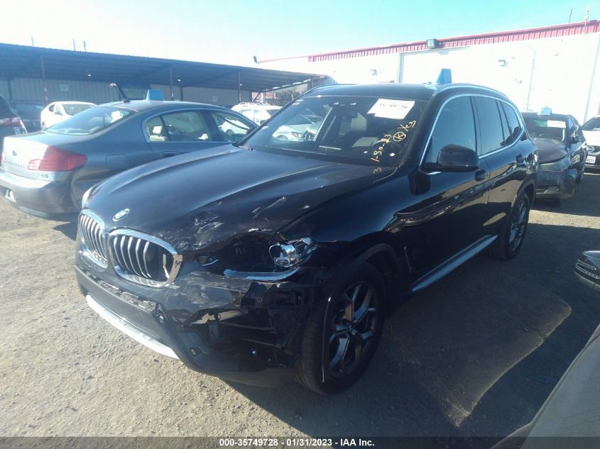 2021 BMW X3 XDRIVE30I VIN: 5UXTY5C03M9H42992