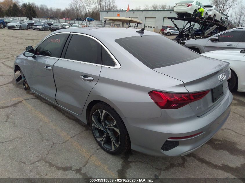 2022 AUDI A3 SEDAN PREMIUM VIN: WAUGUDGY0NA064446