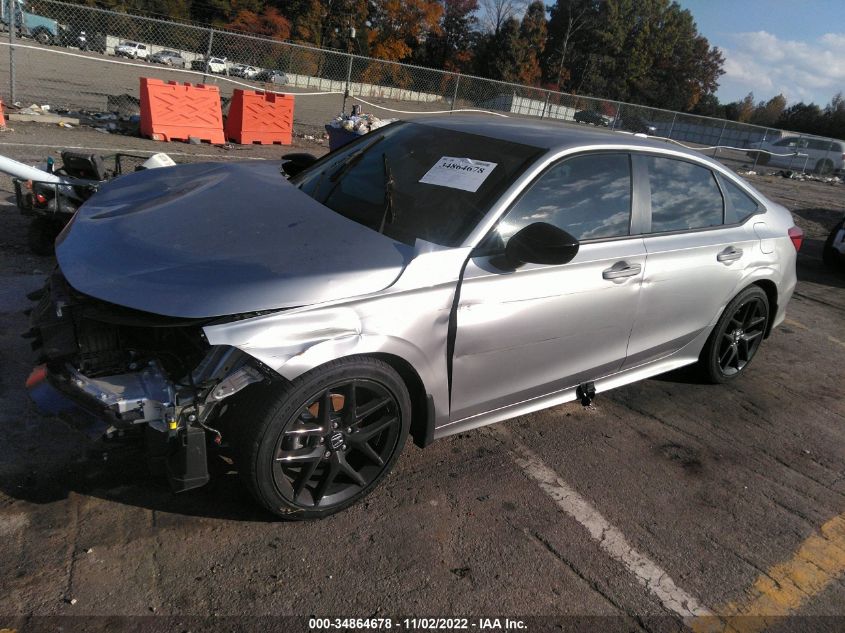 2022 HONDA CIVIC SEDAN SPORT VIN: 2HGFE2F57NH578420