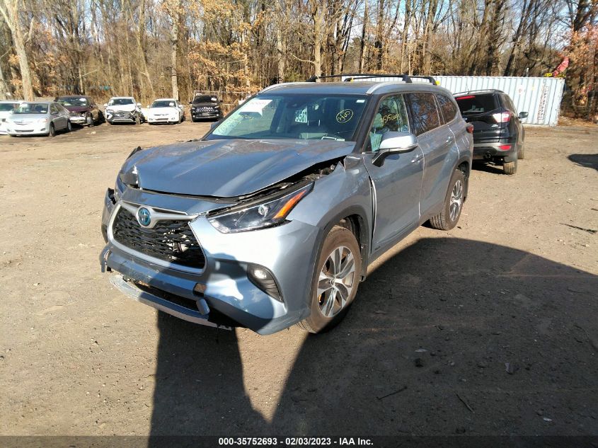 2022 TOYOTA HIGHLANDER HYBRID VIN: 5TDGBRCH2NS094983