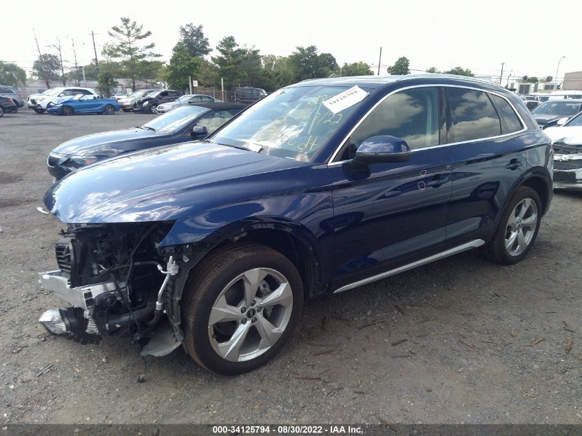 2021 AUDI Q5 PREMIUM PLUS VIN: WA1BAAFYXM2037604